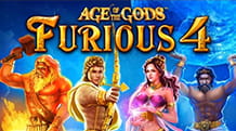 La slot jackpot Age of the Gods: Furious Four di Playtech.