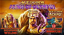 La slot jackpot Age of the Gods: Prince of Olympus di Playtech.