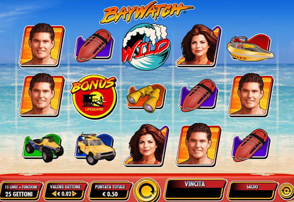 Il gameplay della slot Baywatch prodotta dalla software house IGT.