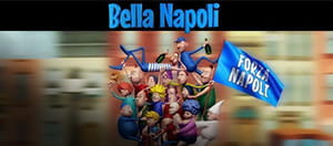 La locandina della slot Bella Napoli di Capecod ed il logo del casinò SNAI dove è possibile trovarla.