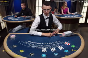 Il tavolo Blackjack Classic presente sul portfolio live del casinò StarVegas.