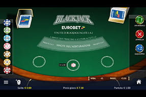Il Blackjack Eurobet del casinò mobile