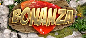 Il logo della slot Bonanza prodotta da Big Time Gaming e quello del casinò Unibet dove è possibile trovarla.