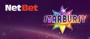 Il logo della slot Starburst e del casinò NetBet.
