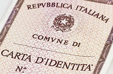 Una carta d'identità a simboleggiare il bonus per la convalida del documento