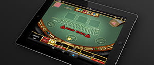 Un gioco casinò mobile sullo schermo di un iPad.