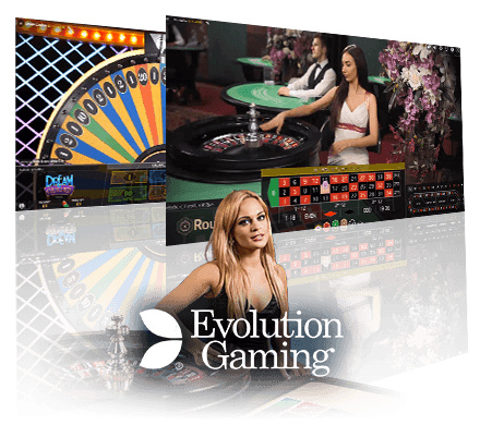 Immagini dimostrative della piattaforma live Evolution Gaming.