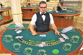 Il tavolo Hercules di blackjack del casinò live SNAI