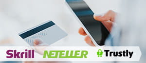 Immagine con i loghi degli e-wallet Skrill, NETELLER e Trustly