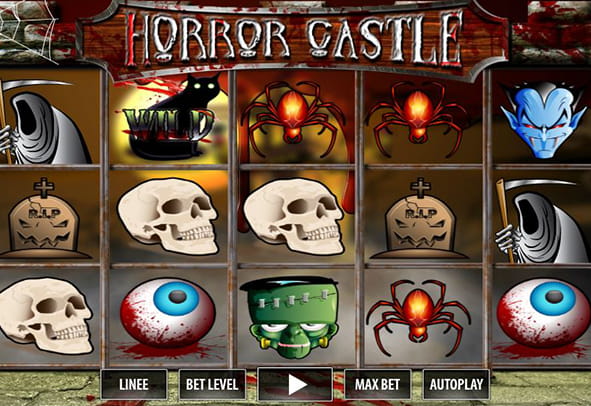L’interfaccia di gioco della slot machine “Horror Castle”.