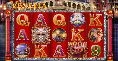 L’interfaccia di gioco della slot Venetia.
