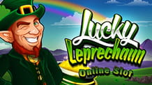 Il logo della slot Lucky Leprechaun.