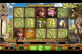 La slot Jack and the Beanstalk del casinò mobile LeoVegas.