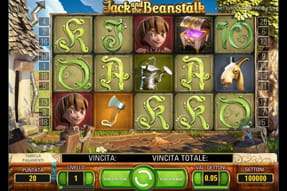 La slot Jack and the Beanstalk del casinò mobile CasinoMania.