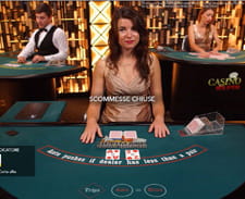 Un tavolo dal vivo del poker Lottomatica.