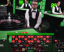 Un tavolo roulette live di 888casino