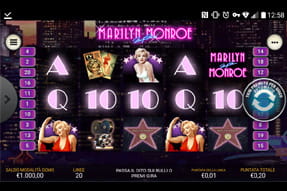 La slot Marilyn Monroe di Casinò.com mobile.