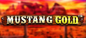 Il logo della slot Mustang Gold di Pragmatic Play e quello del casinò Unibet.