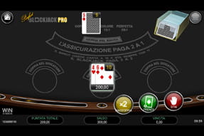 Il tavolo Perfect Blackjack Pro presente sul casinò mobile targato Gioco Digitale.