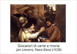Il quadro del pittore olandese Jan Lievens che ritrae dei giocatori di carte.