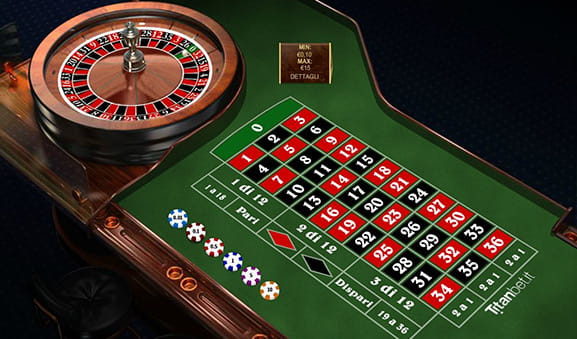 Schermata di gioco con tavolo e ruota della Premium Roulette Pro prodotta da Playtech.