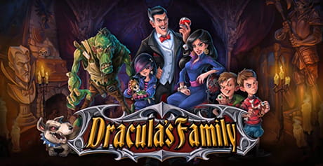 I personaggi principali della slot machine “Dracula’s Family”.