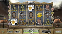 L'interfaccia di gioco di una slot a tema Far West.