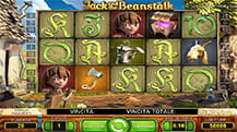 L'interfaccia di gioco della slot Jack and the Beanstalk disponibile sui casinò mobile NetEnt.