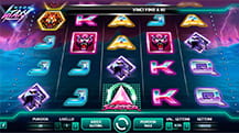 La schermata di gioco della slot Neon Staxx durante uno spin.