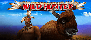 I personaggi principali della slot 'Wild Hunter'e il logo del casinò NetBet.