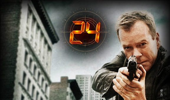 Jack Bauer, protagonista della serie TV 24 che ha ispirato l'omonima slot di iSoftBet.
