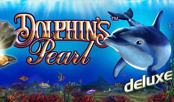 Il logo della slot machine online Dolphin's Pearl Deluxe di Novomatic.