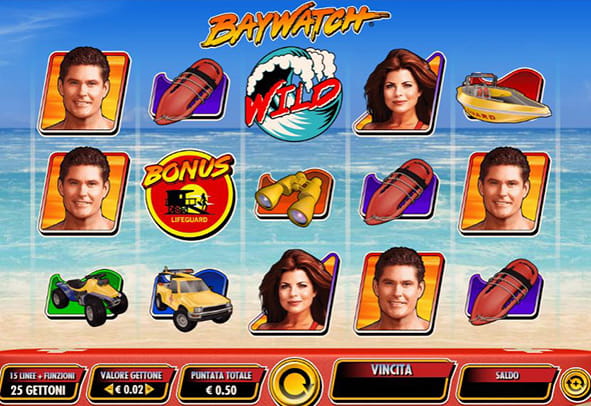 Il gameplay della slot Baywatch prodotta dalla software house IGT.