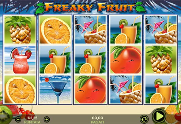 La grafica della slot Freaky Fruit targata Random Logic.