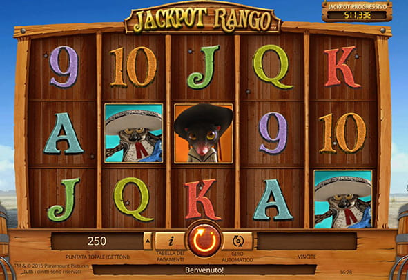 Il personaggio principale della slot Jackpot Rango dello sviluppatore iSoftBet.