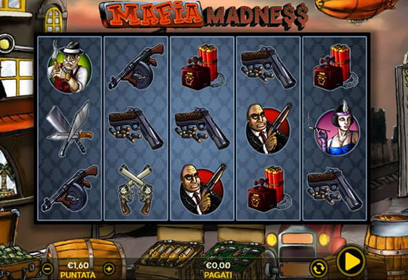 I rulli della videoslot Mafia Madness un prodotto Random Logic.