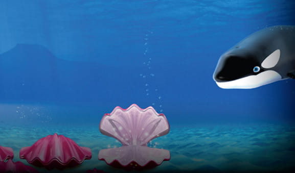 L'orca nei fondali marini, simbolo della Great Blue Slot prodotta da Playtech.