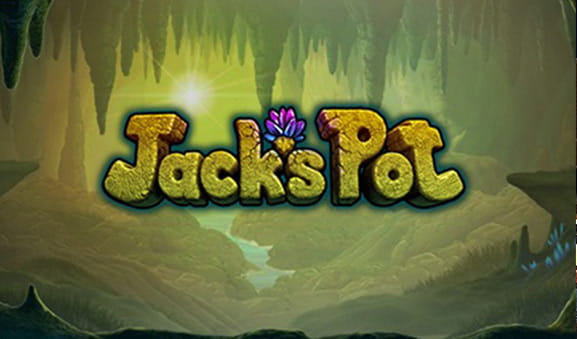 Il logo della slot Jack's Pot di Random Logic e sullo sfondo uno scenario naturale di montagne e fiumi.