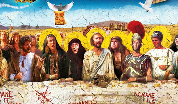 I personaggi principali presenti nel gameplay della slot Monty Python's Life of Brian offerta da Playtech.