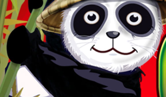 Il logo della videoslot Panda Manga distribuita da Random Logic. 