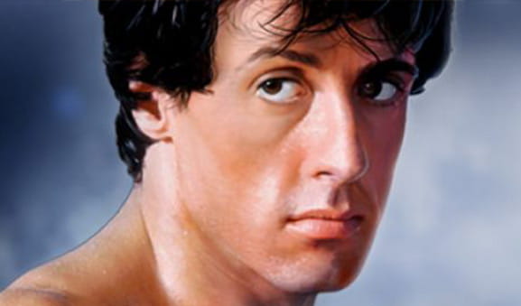 Il logo della slot Rocky della Playtech con Silvester Stallone protagonista della slot omonima.