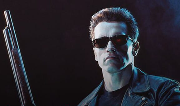 Il protagonista del film Terminator 2 da cui è tratta l'omonima slot Microgaming