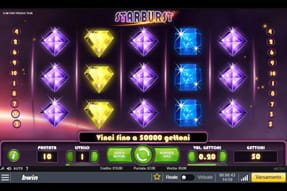 La slot Starburst della piattaforma mobile bwin.