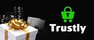 Il logo di Trustly e delle fiches da casinò