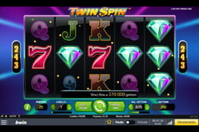 La slot Twin Spin della piattaforma mobile bwin.
