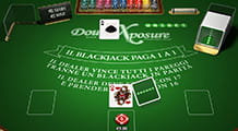 Un tavolo della variante Blackjack Double Exposure.