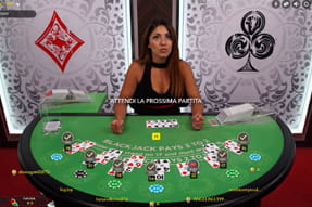 Il Ventuno, una variante del blackjack, del casinò live Gioco Digitale.