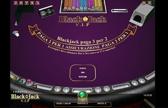 Blackjack VIP è ideale per coloro i quali amano il rischio